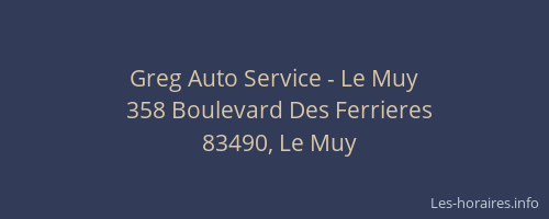 Greg Auto Service - Le Muy