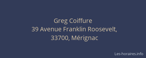 Greg Coiffure