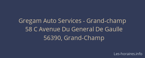 Gregam Auto Services - Grand-champ