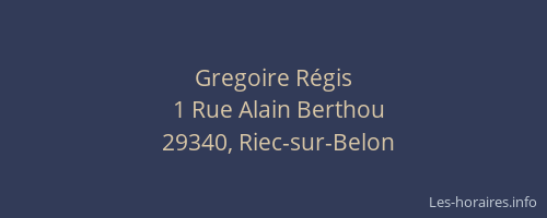 Gregoire Régis