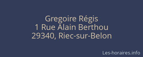 Gregoire Régis