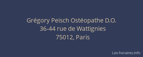 Grégory Peisch Ostéopathe D.O.