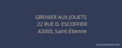 GRENIER AUX JOUETS