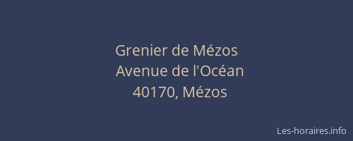 Grenier de Mézos