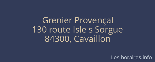 Grenier Provençal