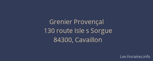 Grenier Proven&ccedil;al
