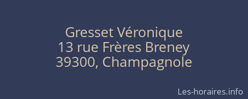 Gresset Véronique