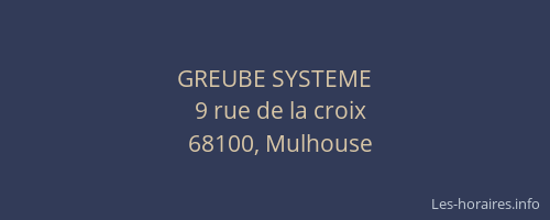 GREUBE SYSTEME