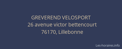 GREVEREND VELOSPORT
