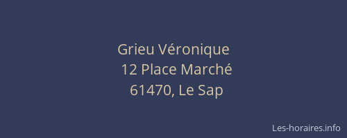 Grieu V&eacute;ronique