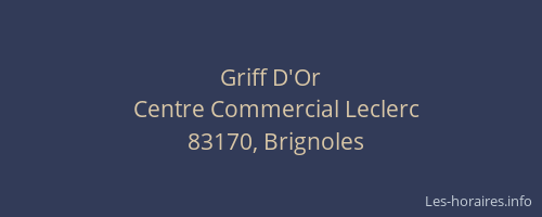 Griff D'Or