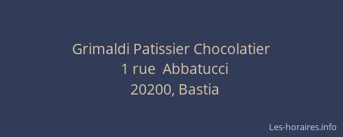 Grimaldi Patissier Chocolatier