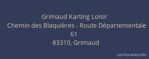 Grimaud Karting Loisir