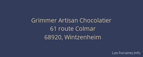 Grimmer Artisan Chocolatier