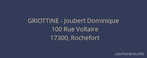 GRIOTTINE - Joubert Dominique