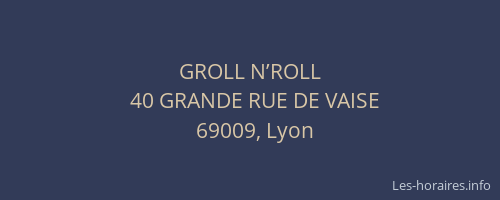 GROLL N’ROLL