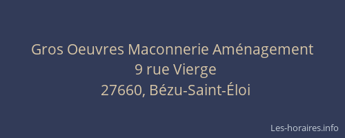 Gros Oeuvres Maconnerie Am&eacute;nagement