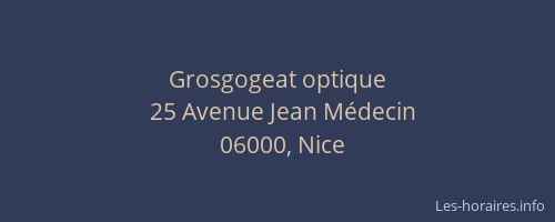 Grosgogeat optique