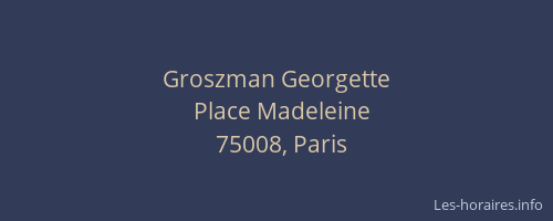 Groszman Georgette