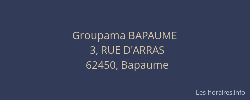 Groupama BAPAUME