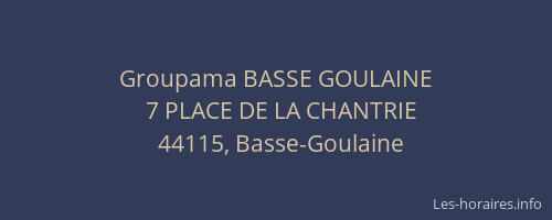 Groupama BASSE GOULAINE