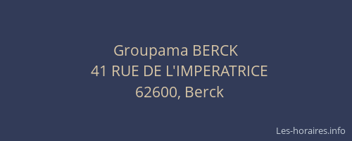 Groupama BERCK