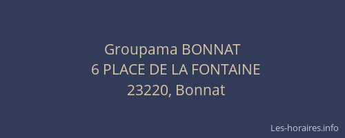 Groupama BONNAT