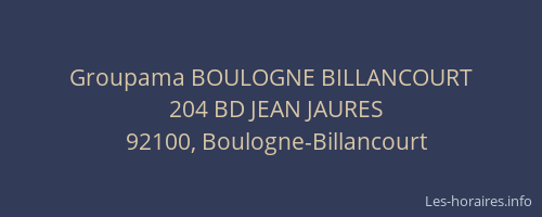 Groupama BOULOGNE BILLANCOURT