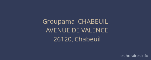 Groupama  CHABEUIL
