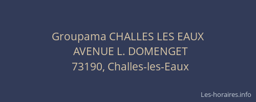 Groupama CHALLES LES EAUX