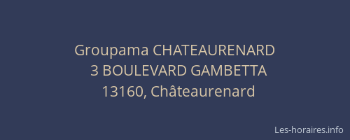 Groupama CHATEAURENARD