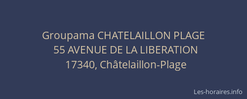 Groupama CHATELAILLON PLAGE