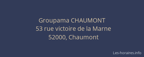 Groupama CHAUMONT