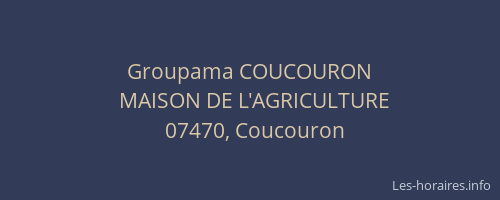 Groupama COUCOURON