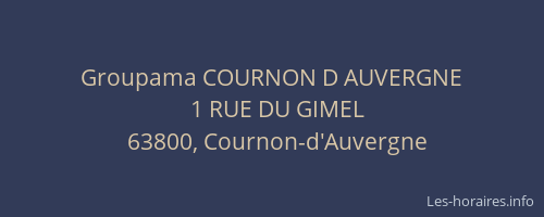 Groupama COURNON D AUVERGNE