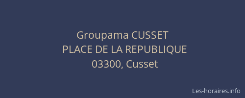 Groupama CUSSET
