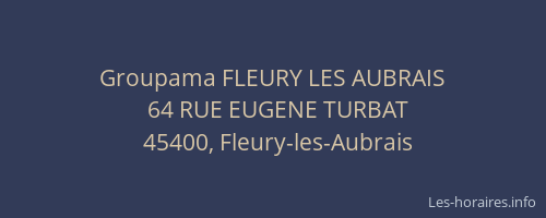 Groupama FLEURY LES AUBRAIS
