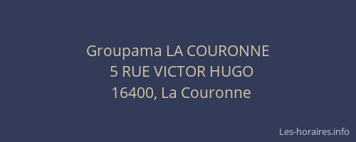 Groupama LA COURONNE