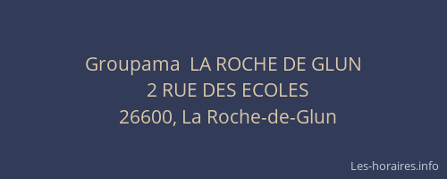 Groupama  LA ROCHE DE GLUN