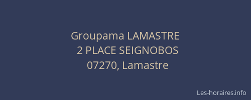 Groupama LAMASTRE