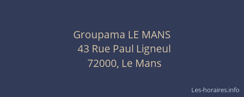 Groupama LE MANS
