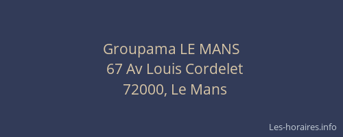 Groupama LE MANS