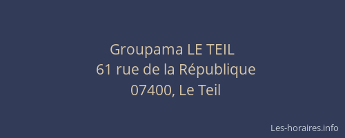 Groupama LE TEIL
