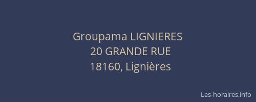 Groupama LIGNIERES