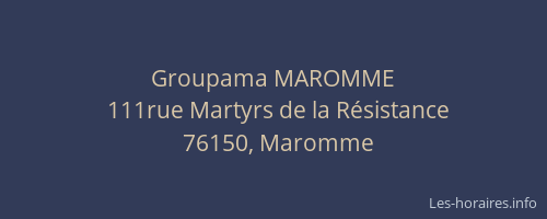 Groupama MAROMME