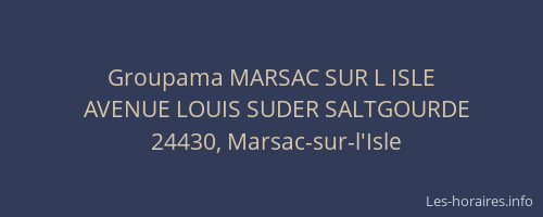 Groupama MARSAC SUR L ISLE