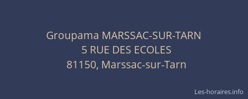 Groupama MARSSAC-SUR-TARN