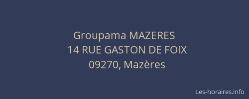Groupama MAZERES