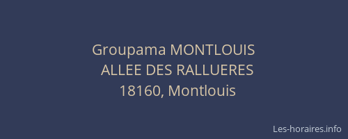 Groupama MONTLOUIS