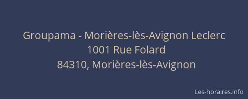 Groupama - Mori&egrave;res-l&egrave;s-Avignon Leclerc